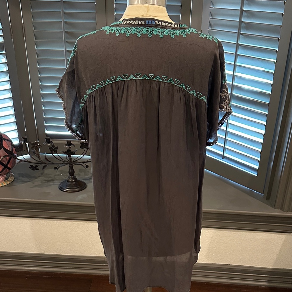 Embroidered Boho Tunic Top - image 4